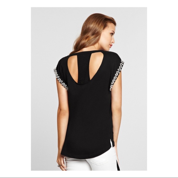Guess Embellished Muscle Terry Top - Picture 2 of 14